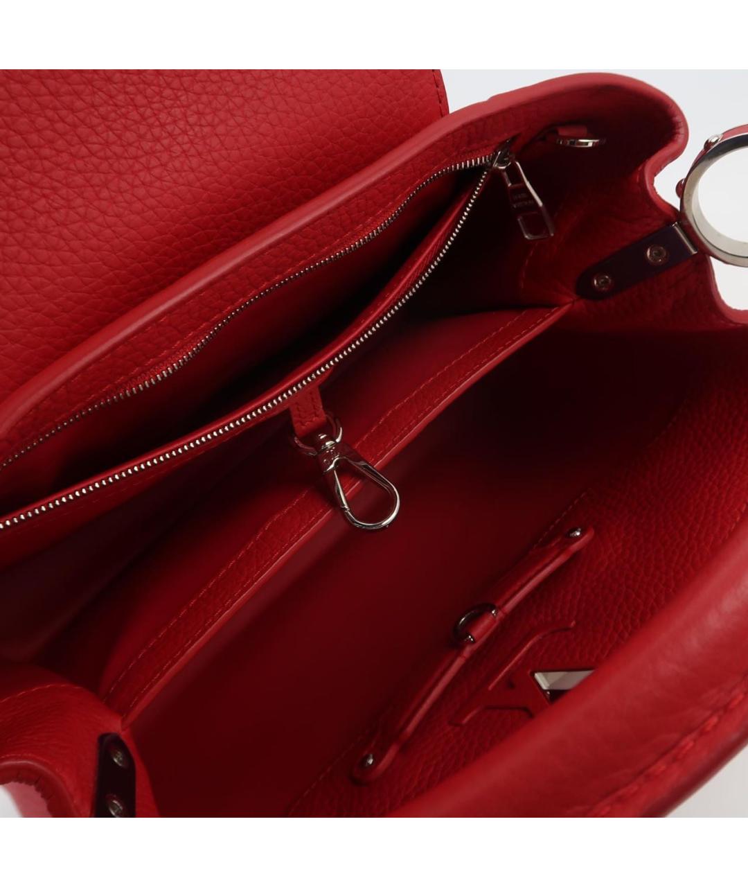 LOUIS VUITTON Красная кожаная сумка через плечо, фото 6