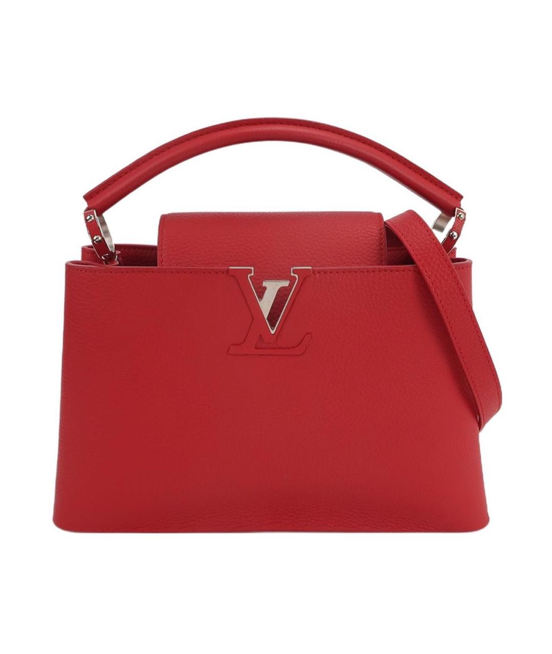 LOUIS VUITTON Красная кожаная сумка через плечо, фото 9