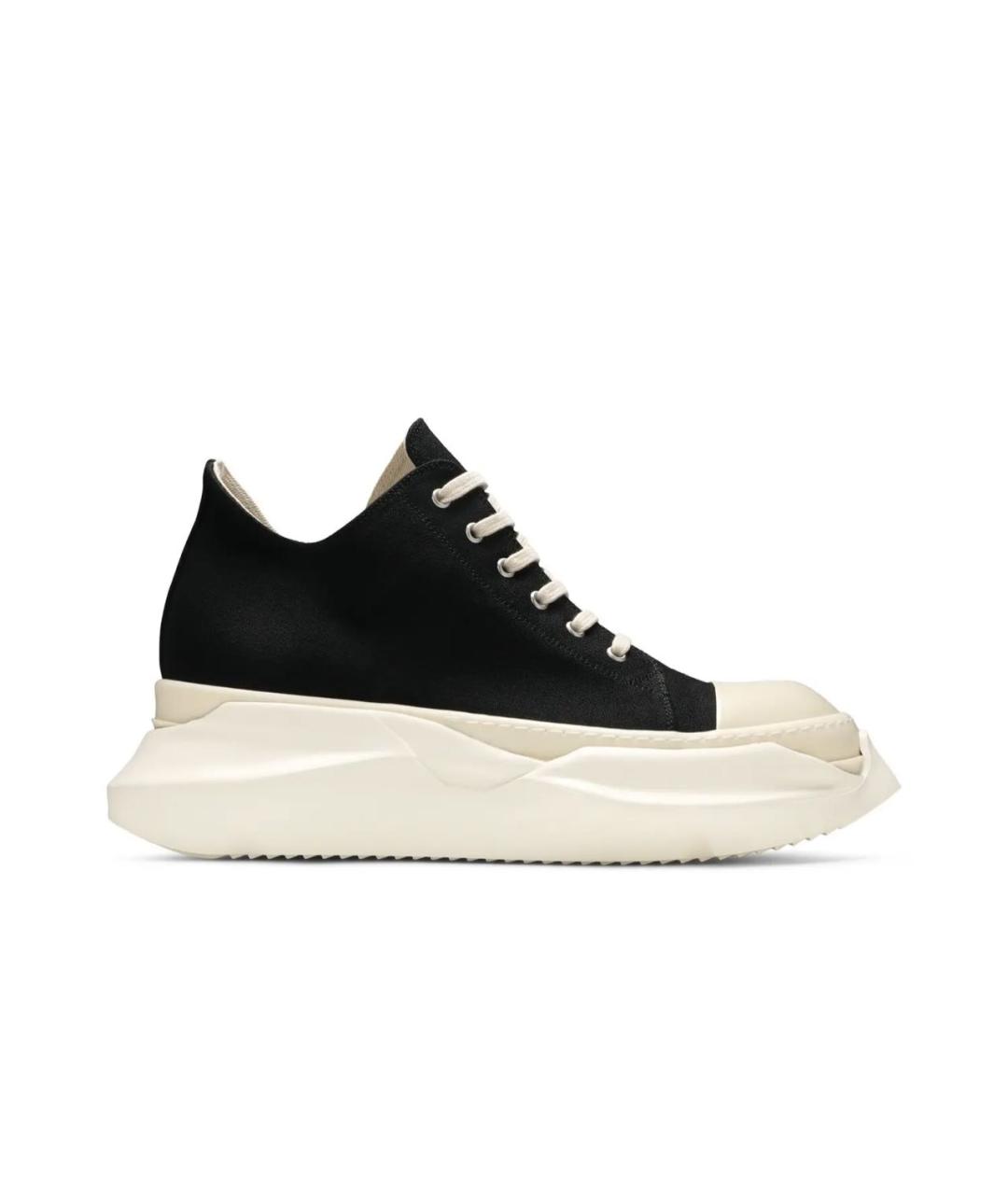 RICK OWENS DRKSHDW Черные низкие кроссовки / кеды из искусственной кожи, фото 8