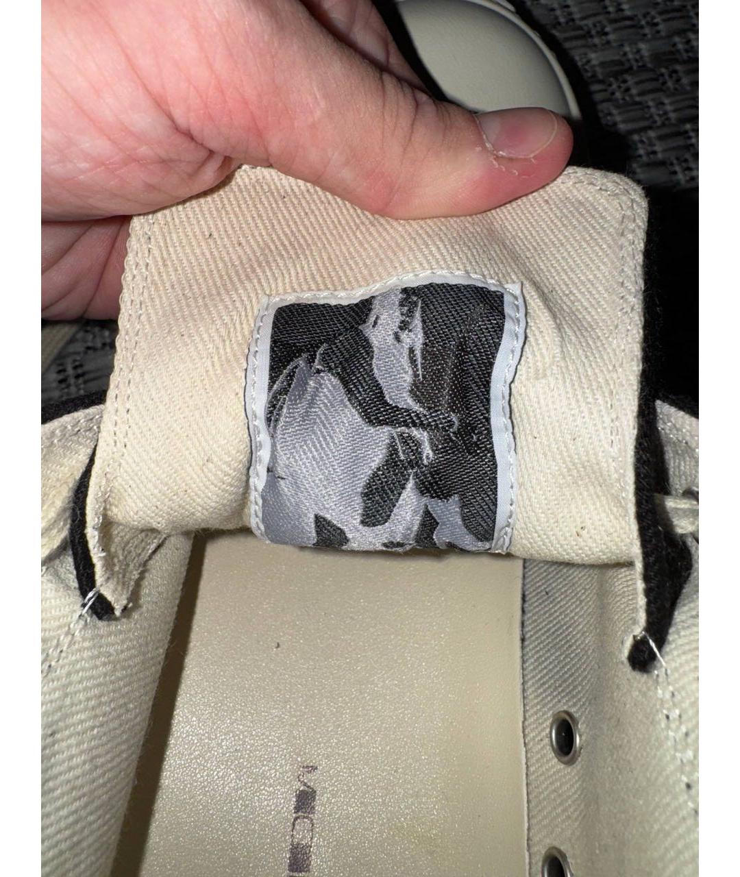 RICK OWENS DRKSHDW Черные низкие кроссовки / кеды из искусственной кожи, фото 5