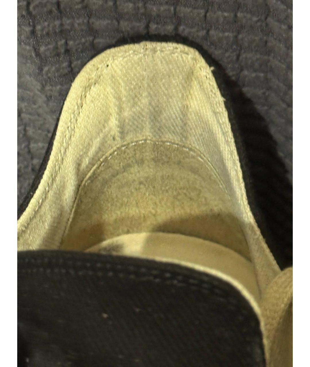 RICK OWENS DRKSHDW Черные низкие кроссовки / кеды из искусственной кожи, фото 7