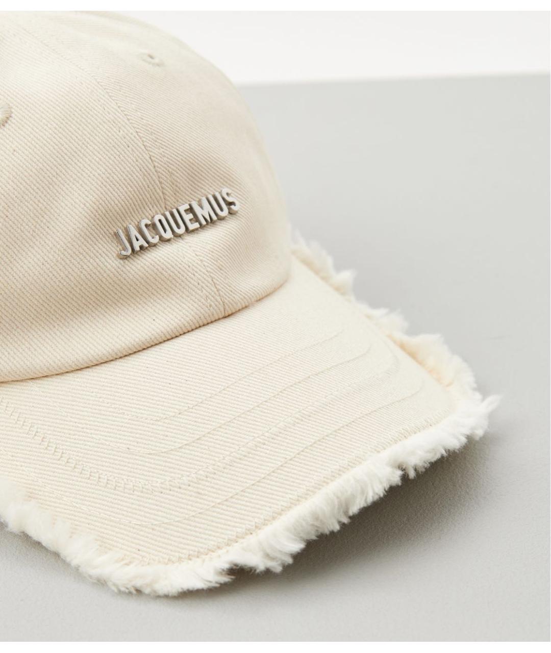 JACQUEMUS Бежевая хлопковая кепка, фото 2