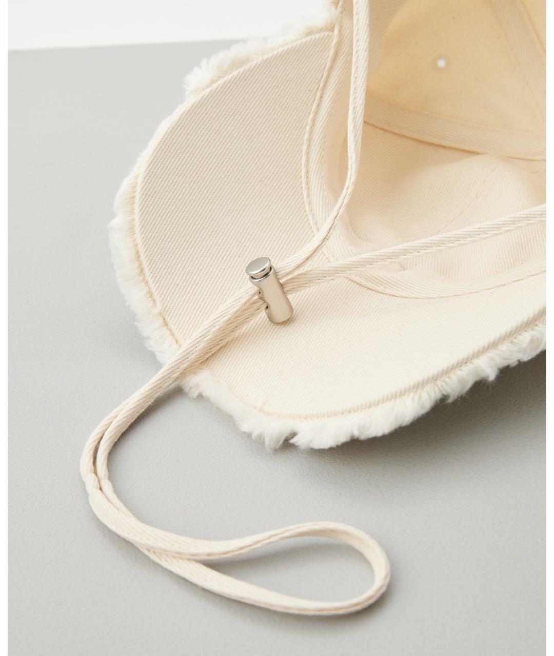 JACQUEMUS Бежевая хлопковая кепка, фото 4