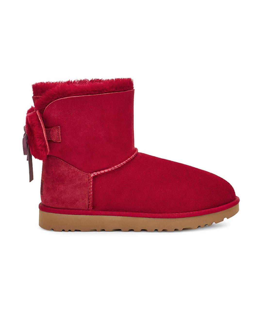 UGG AUSTRALIA Красные нубуковые ботинки, фото 1