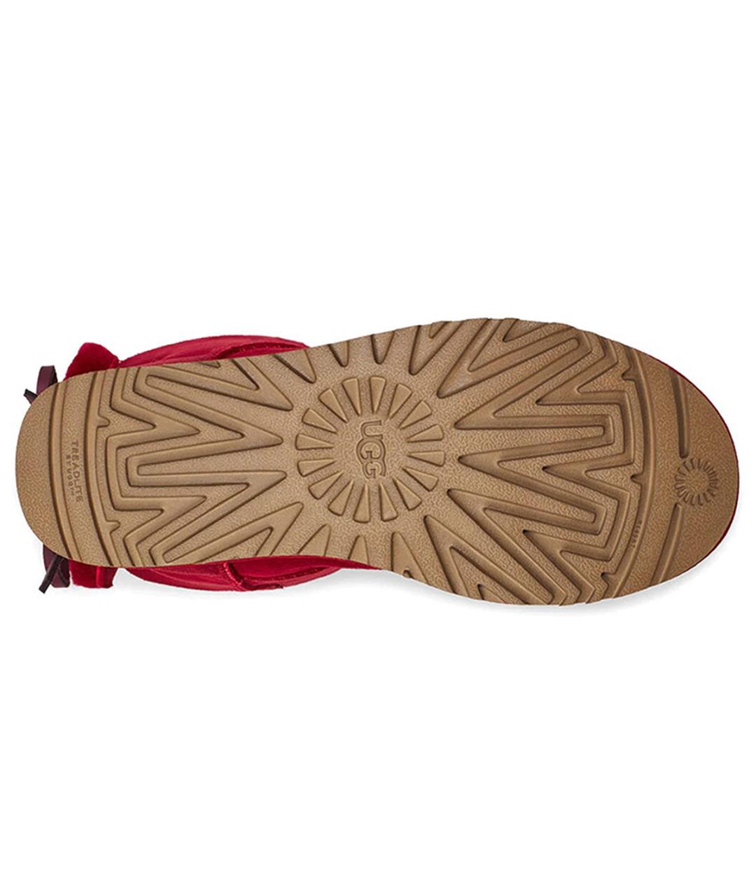 UGG AUSTRALIA Красные нубуковые ботинки, фото 6