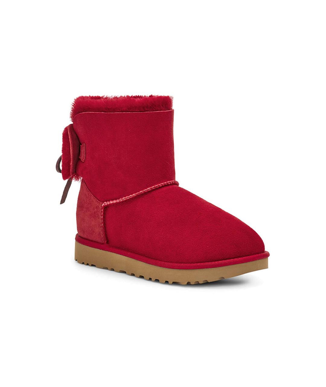 UGG AUSTRALIA Красные нубуковые ботинки, фото 3