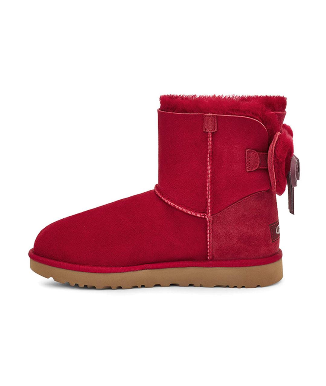 UGG AUSTRALIA Красные нубуковые ботинки, фото 2