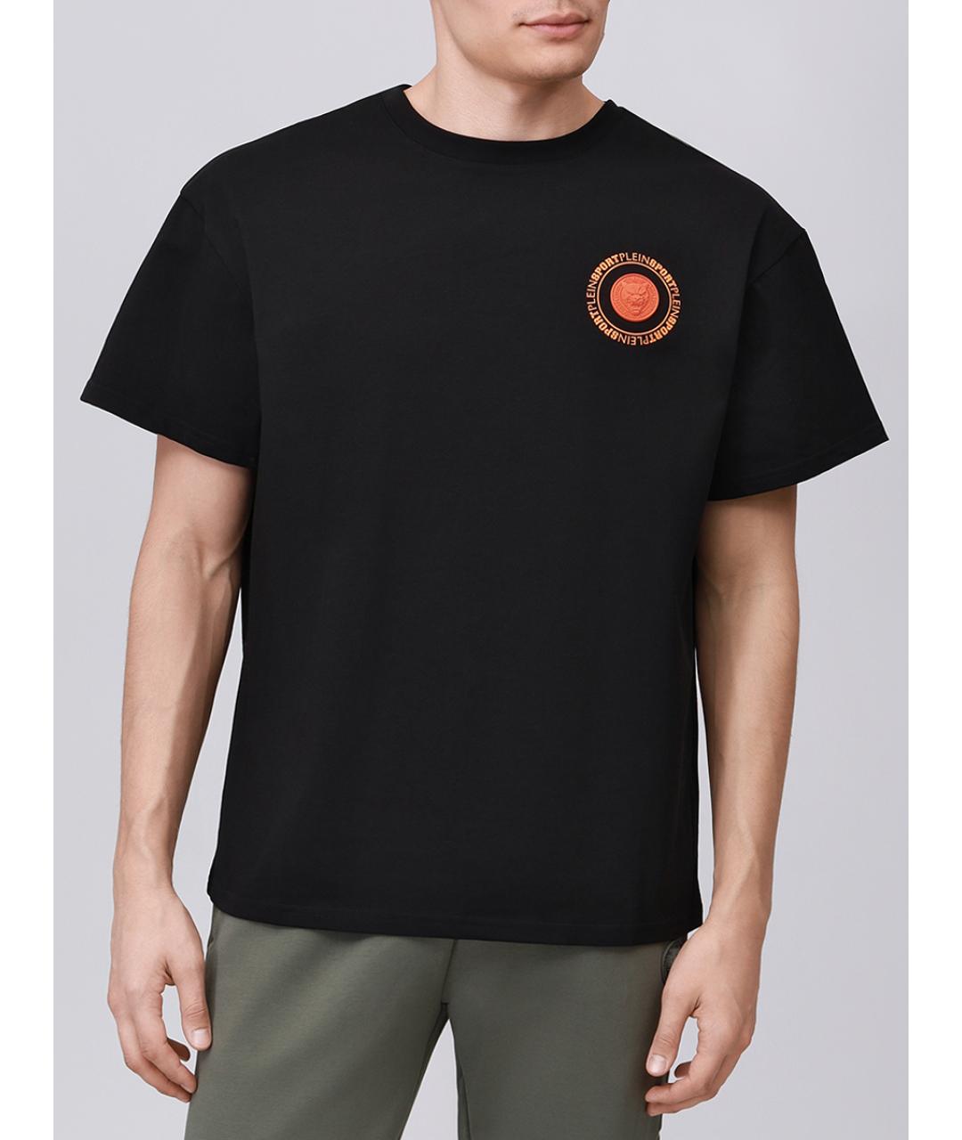 PLEIN SPORT Черная хлопковая футболка, фото 4