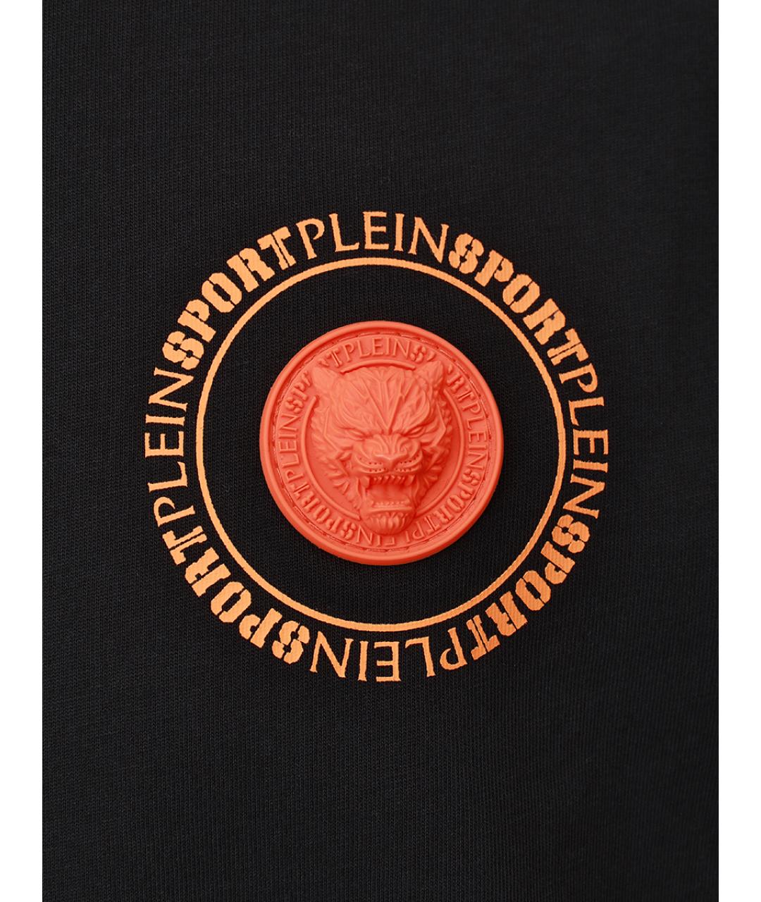 PLEIN SPORT Черная хлопковая футболка, фото 6