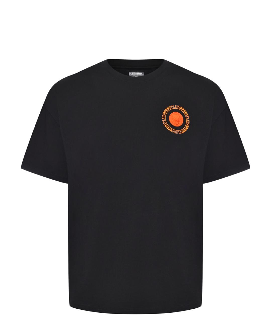PLEIN SPORT Черная хлопковая футболка, фото 1