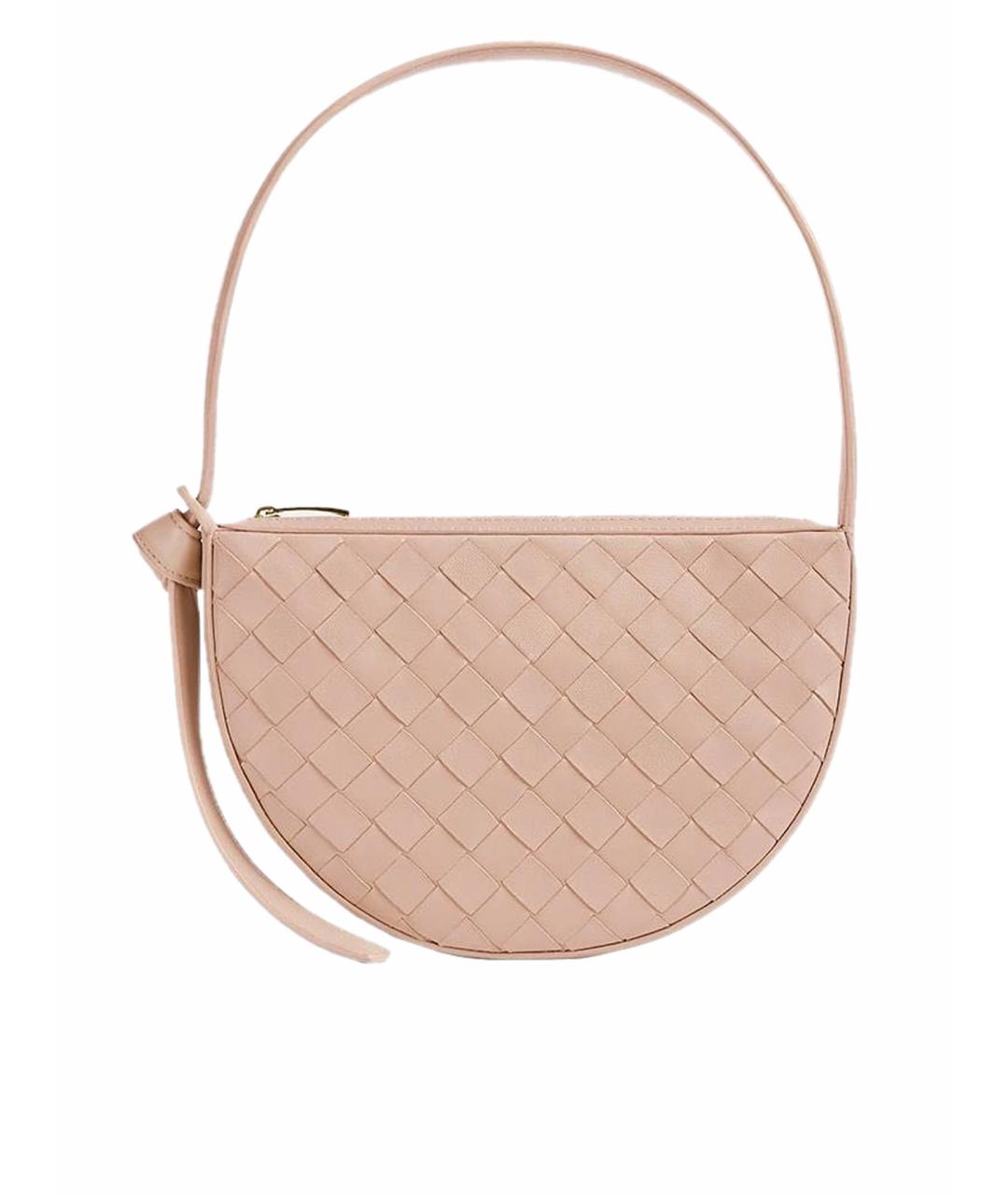 BOTTEGA VENETA Розовая кожаная сумка с короткими ручками, фото 1