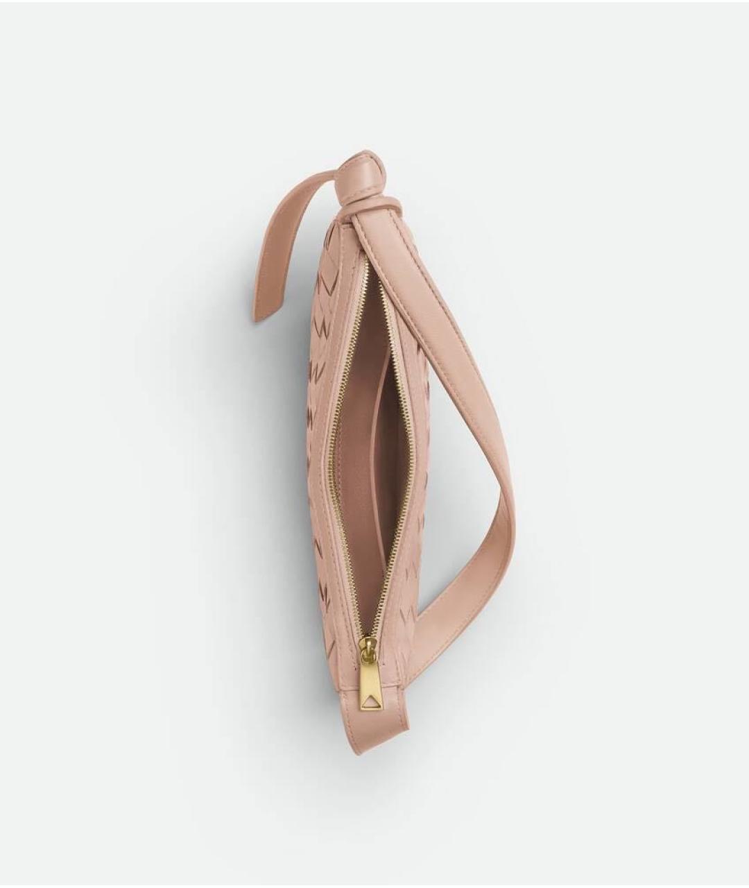 BOTTEGA VENETA Розовая кожаная сумка с короткими ручками, фото 2