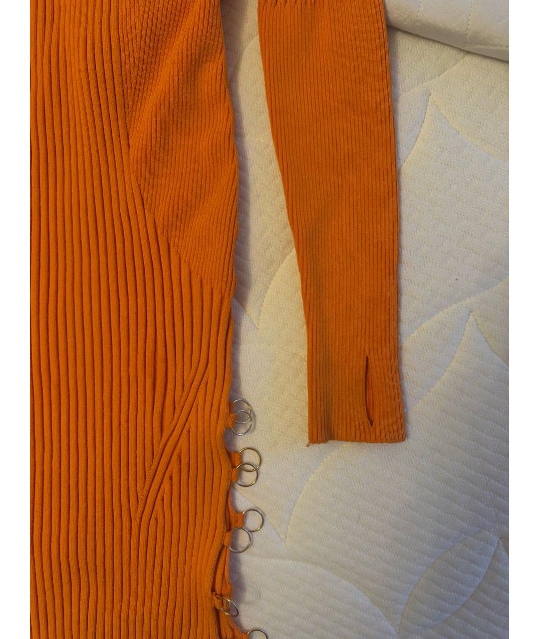 JACQUEMUS Оранжевое хлопковое повседневное платье, фото 5