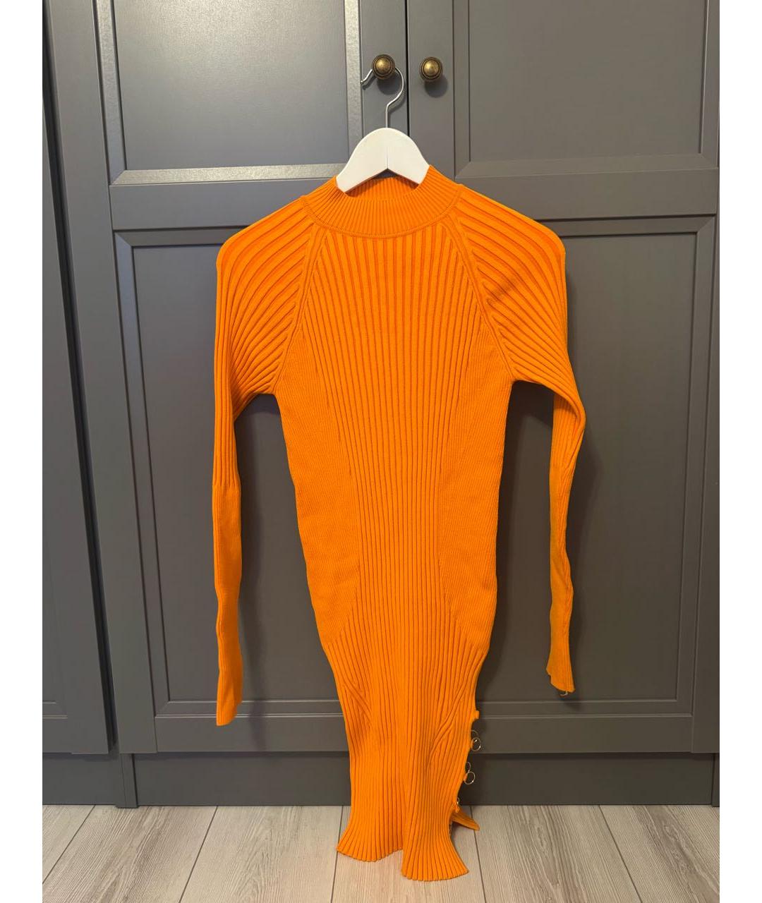 JACQUEMUS Оранжевое хлопковое повседневное платье, фото 2