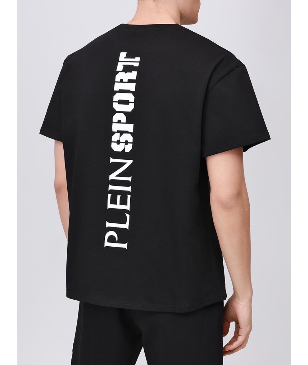PLEIN SPORT Черная хлопковая футболка, фото 3