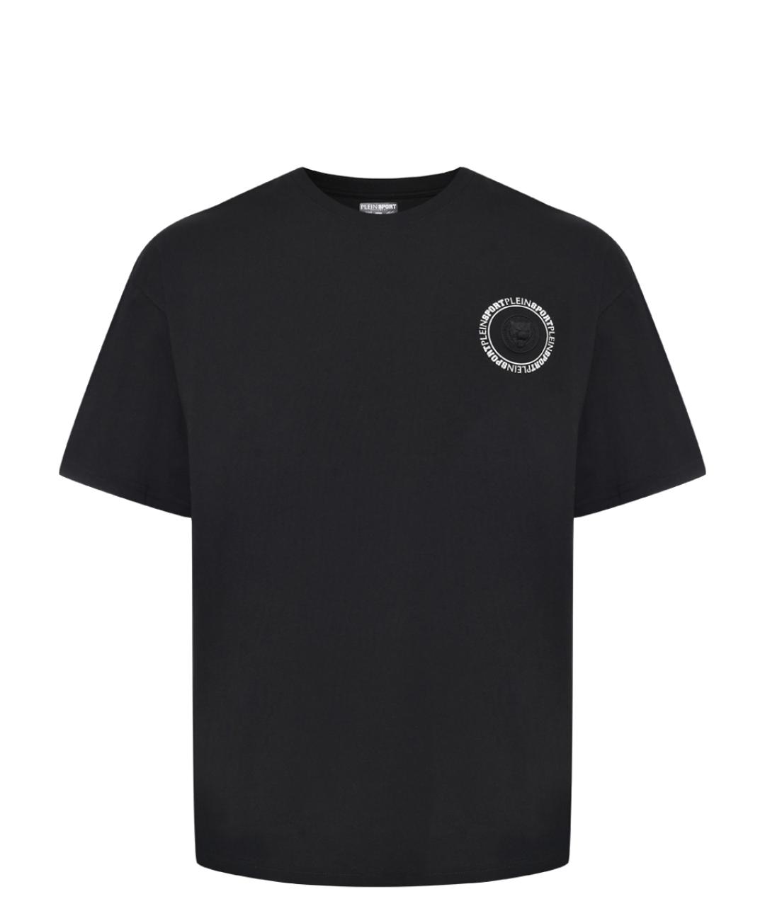 PLEIN SPORT Черная хлопковая футболка, фото 1