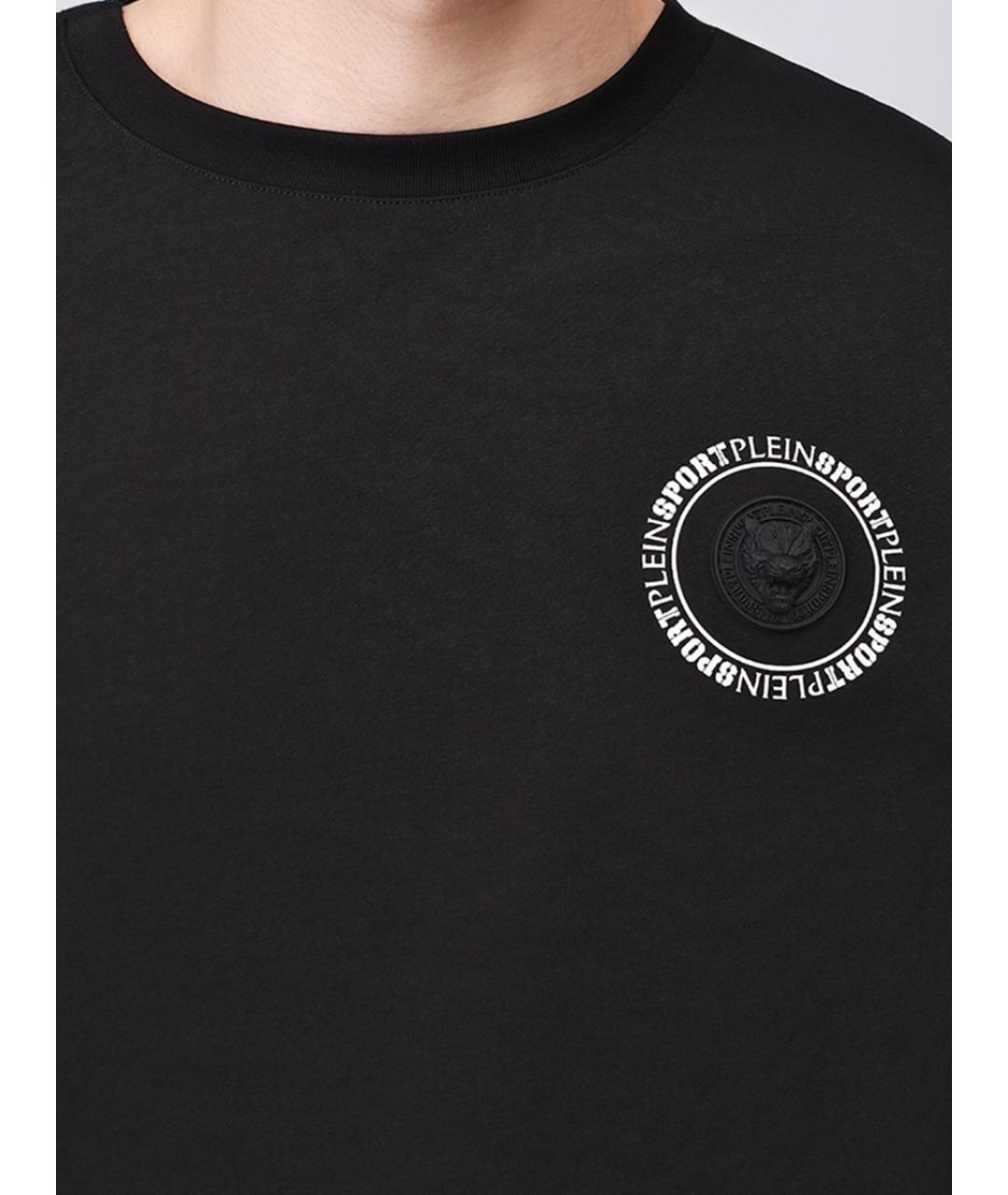 PLEIN SPORT Черная хлопковая футболка, фото 5
