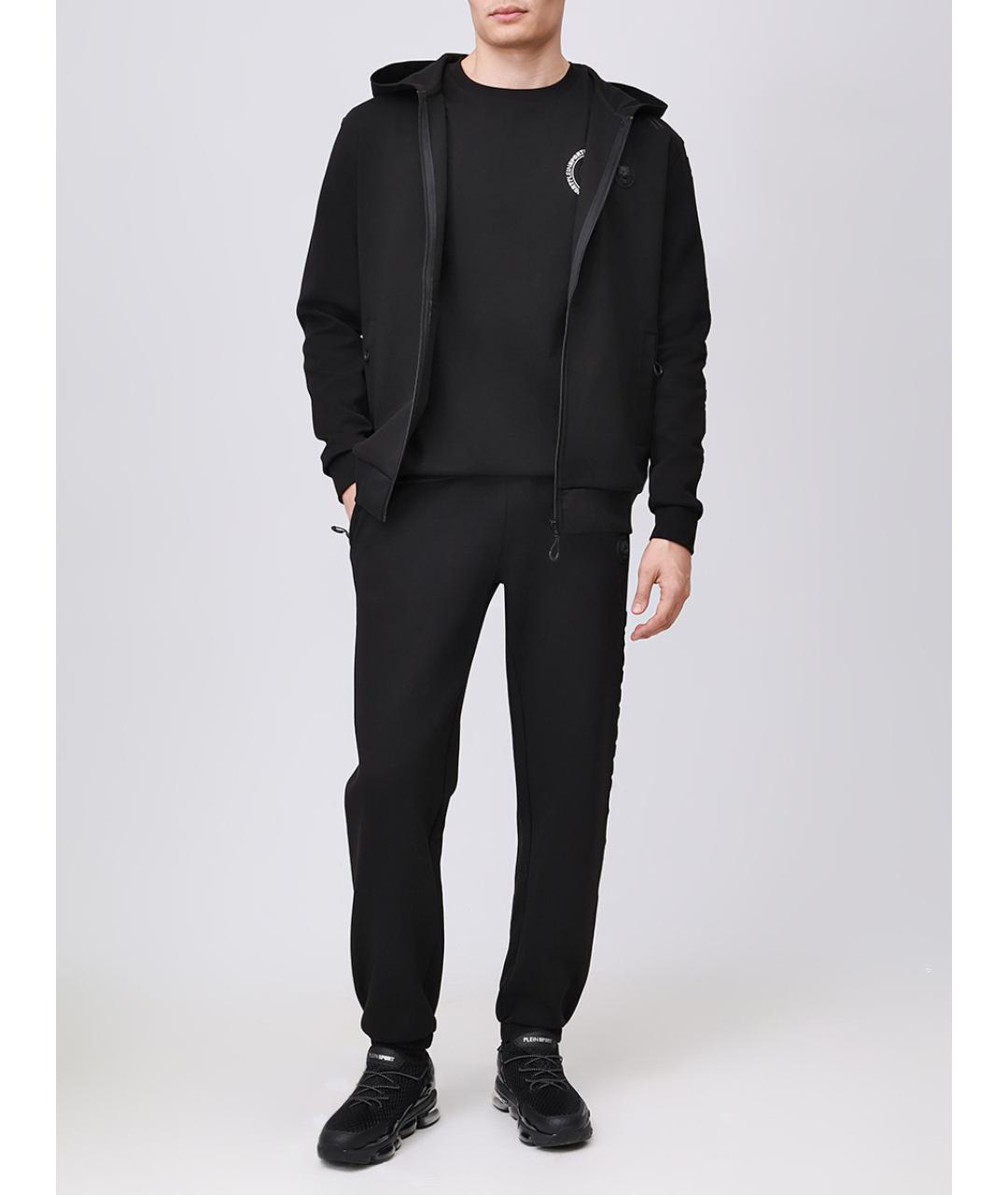 PLEIN SPORT Черная хлопковая футболка, фото 2