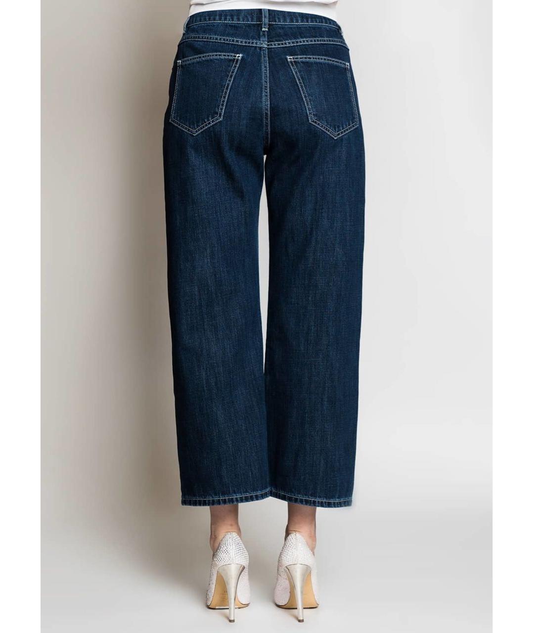 P.A.R.O.S.H. Темно-синие хлопковые прямые джинсы, фото 5