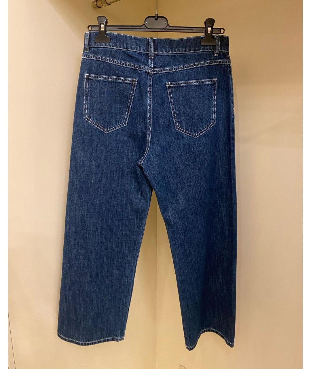 P.A.R.O.S.H. Темно-синие хлопковые прямые джинсы, фото 7