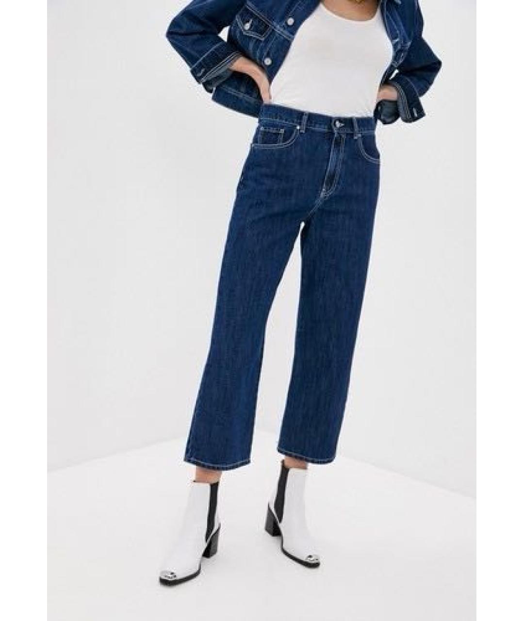 P.A.R.O.S.H. Темно-синие хлопковые прямые джинсы, фото 2