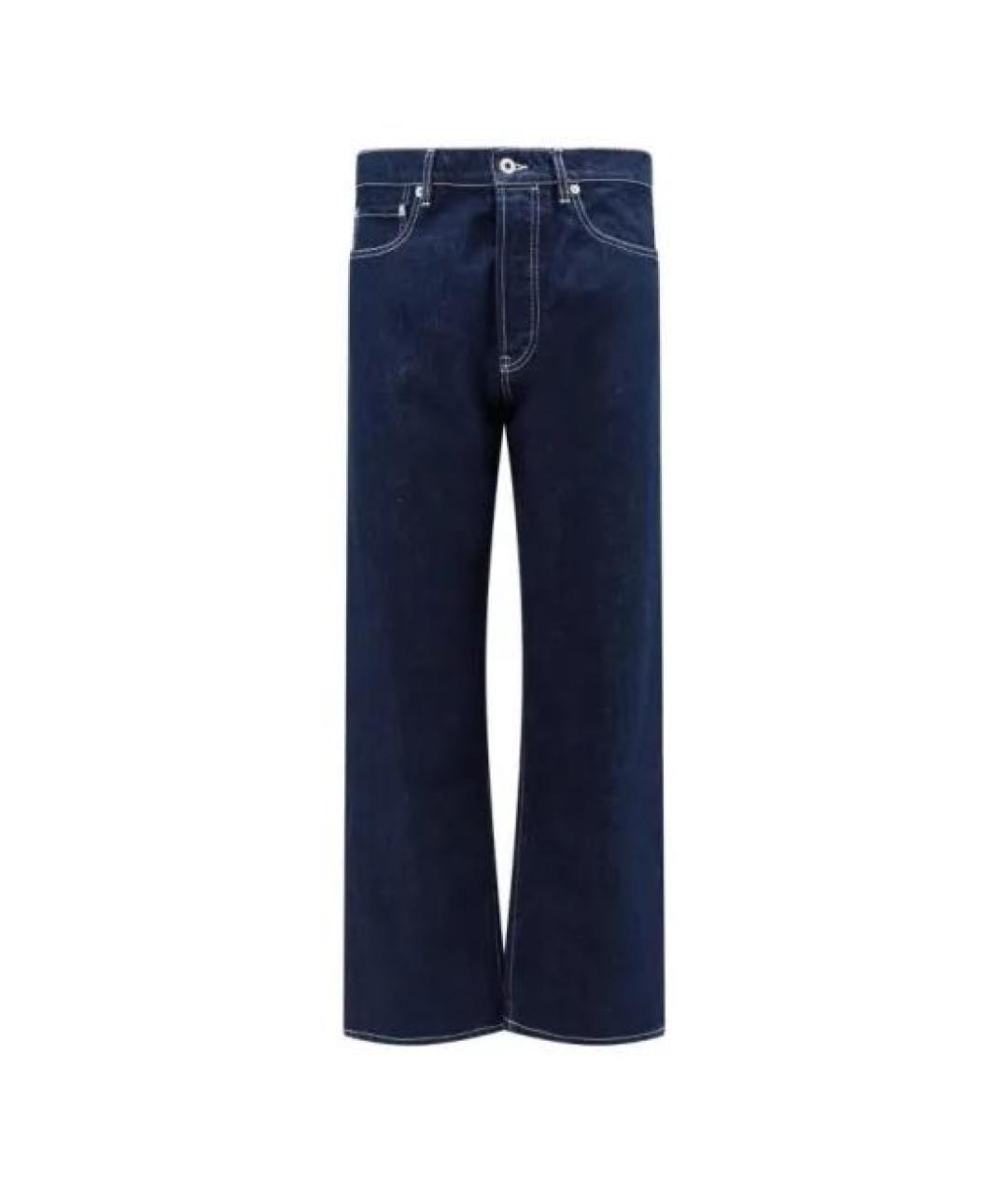 P.A.R.O.S.H. Темно-синие хлопковые прямые джинсы, фото 9