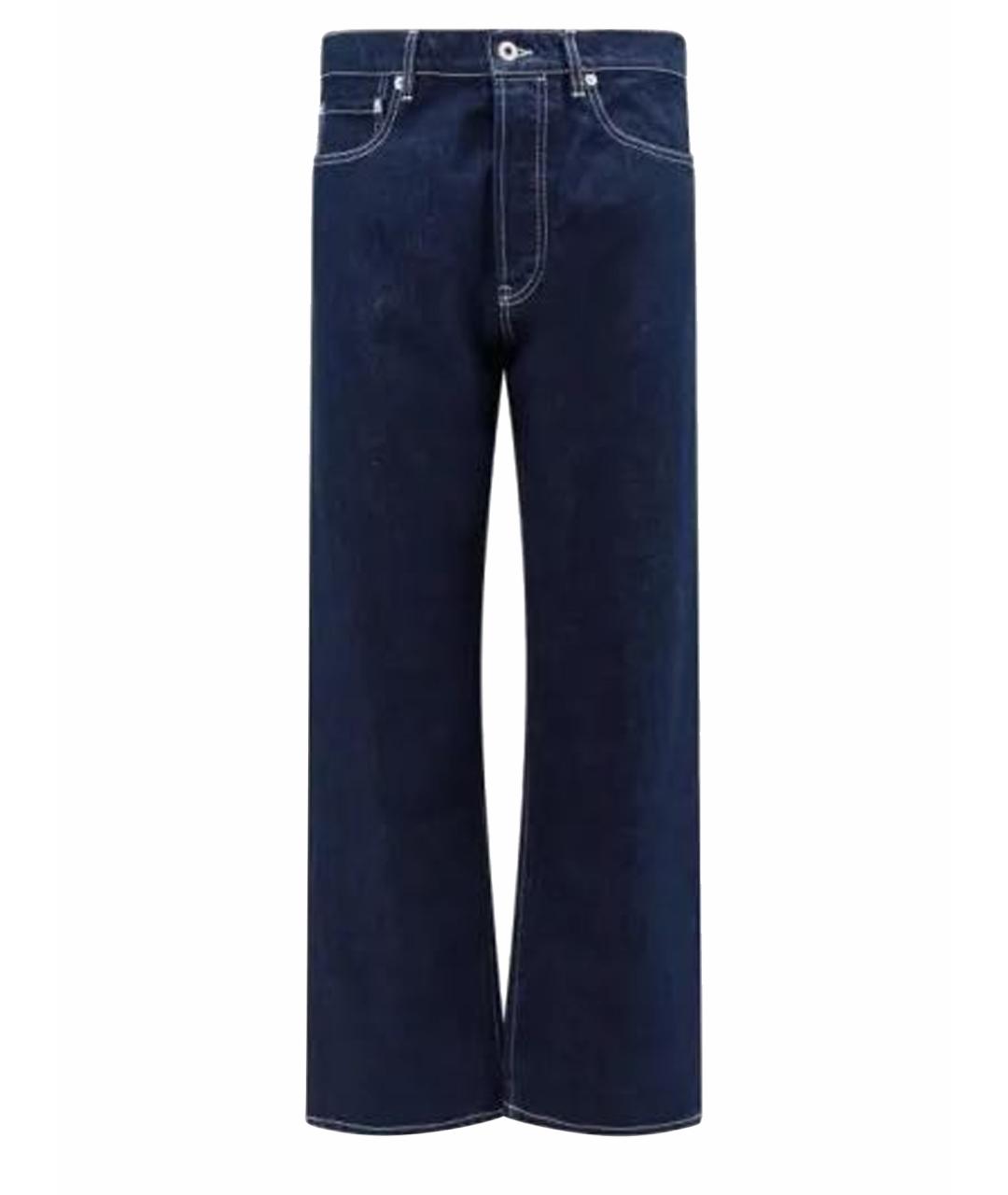 P.A.R.O.S.H. Темно-синие хлопковые прямые джинсы, фото 1