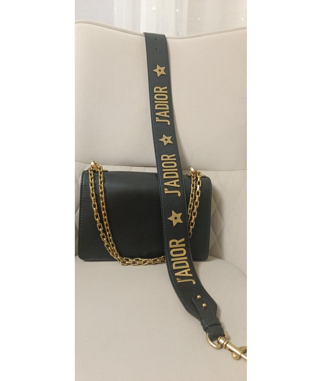 CHRISTIAN DIOR Черная кожаная сумка через плечо, фото 6