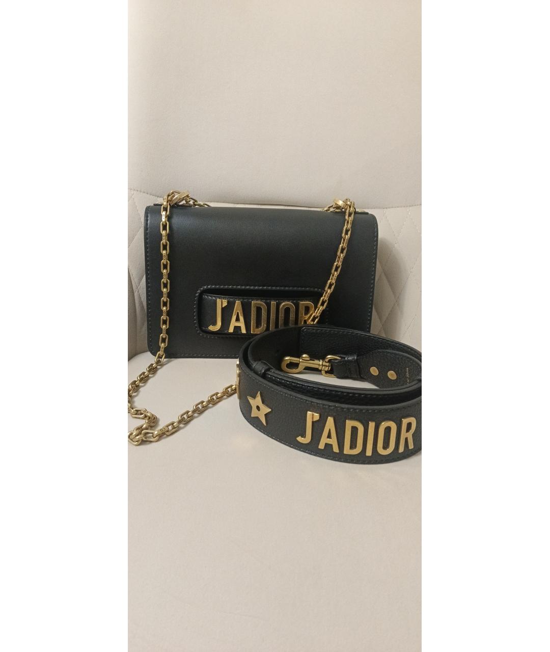 CHRISTIAN DIOR Черная кожаная сумка через плечо, фото 5