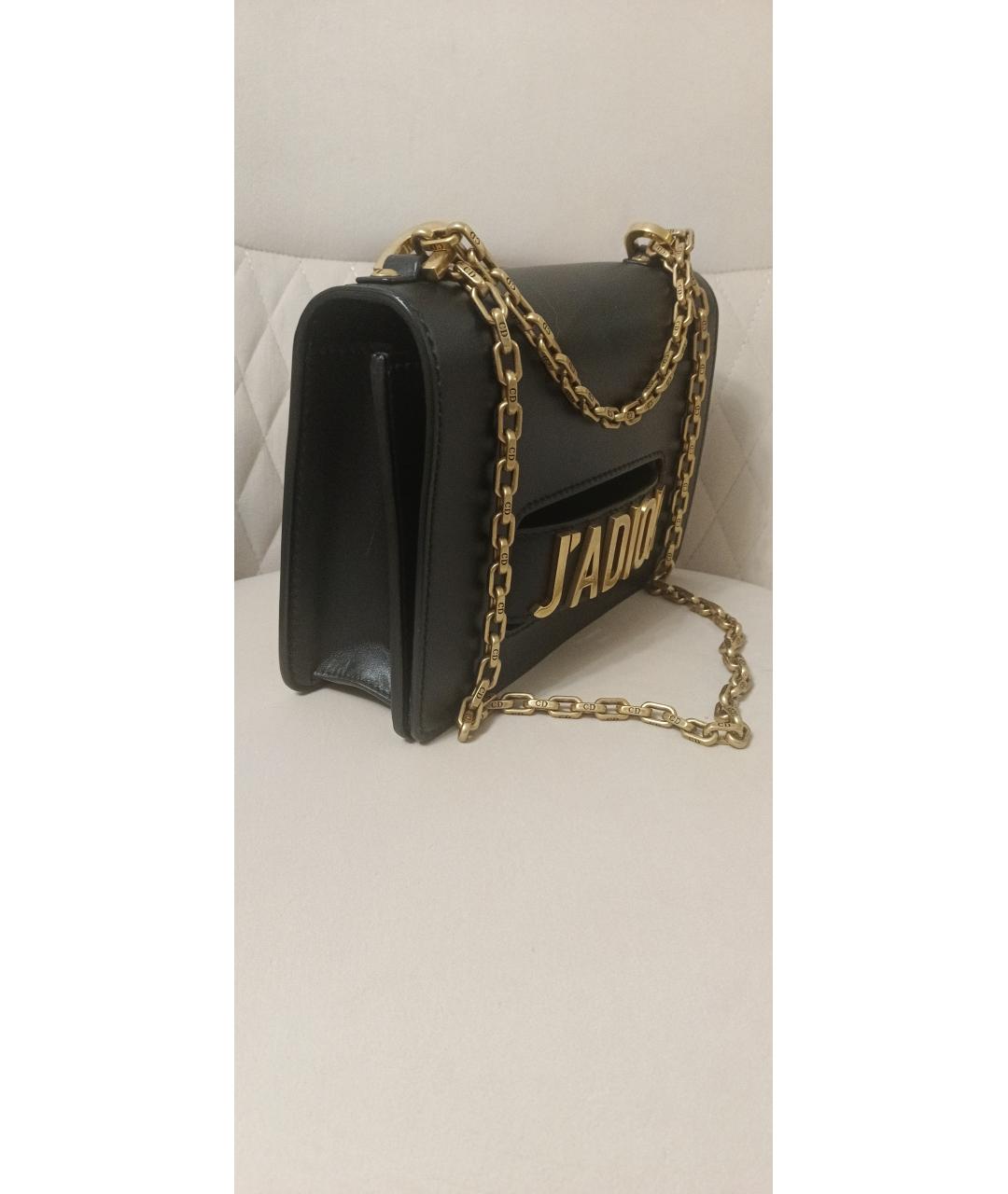 CHRISTIAN DIOR Черная кожаная сумка через плечо, фото 2