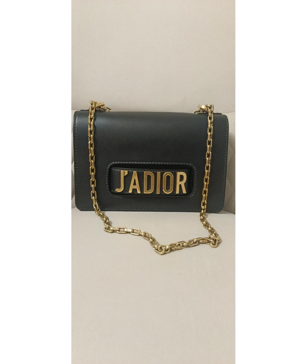 CHRISTIAN DIOR Черная кожаная сумка через плечо, фото 8