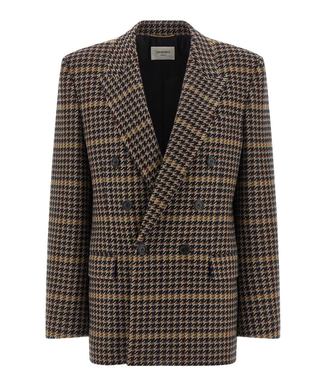 SAINT LAURENT Мульти шерстяной жакет/пиджак, фото 1
