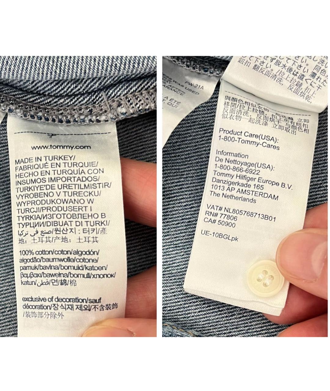 TOMMY HILFIGER Голубая хлопковая рубашка, фото 6