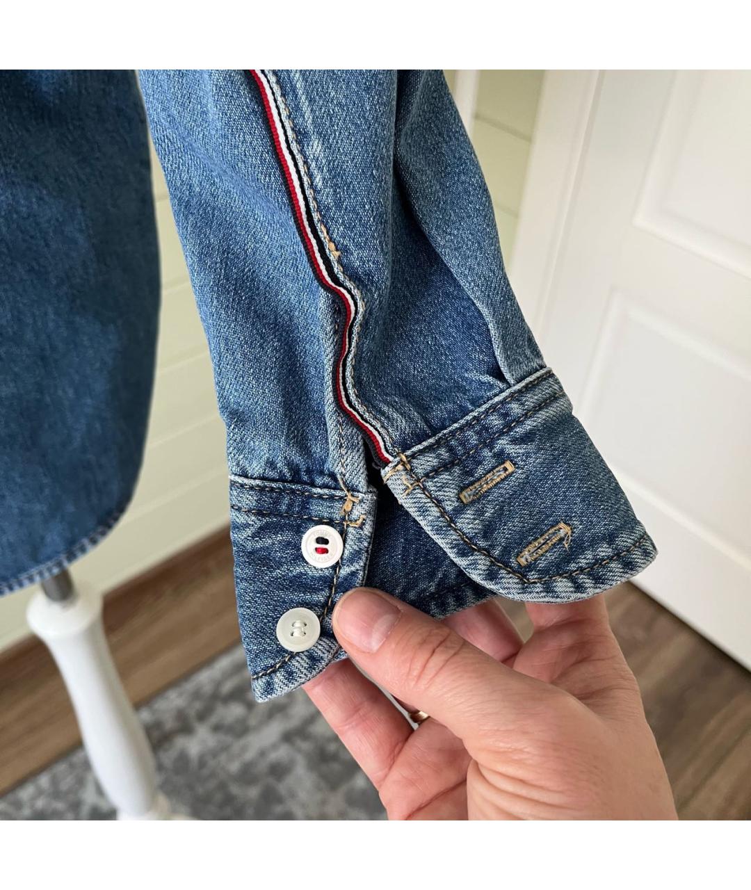 TOMMY HILFIGER Голубая хлопковая рубашка, фото 5