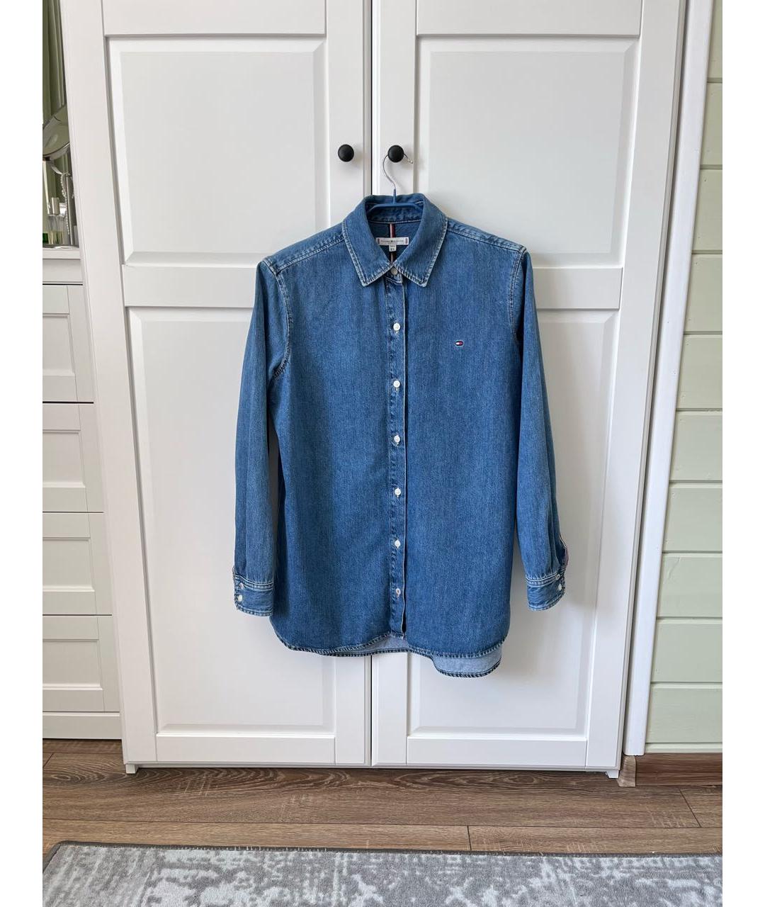 TOMMY HILFIGER Голубая хлопковая рубашка, фото 2