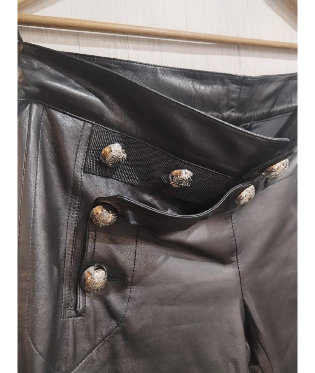 GUCCI Черные кожаные брюки узкие, фото 4