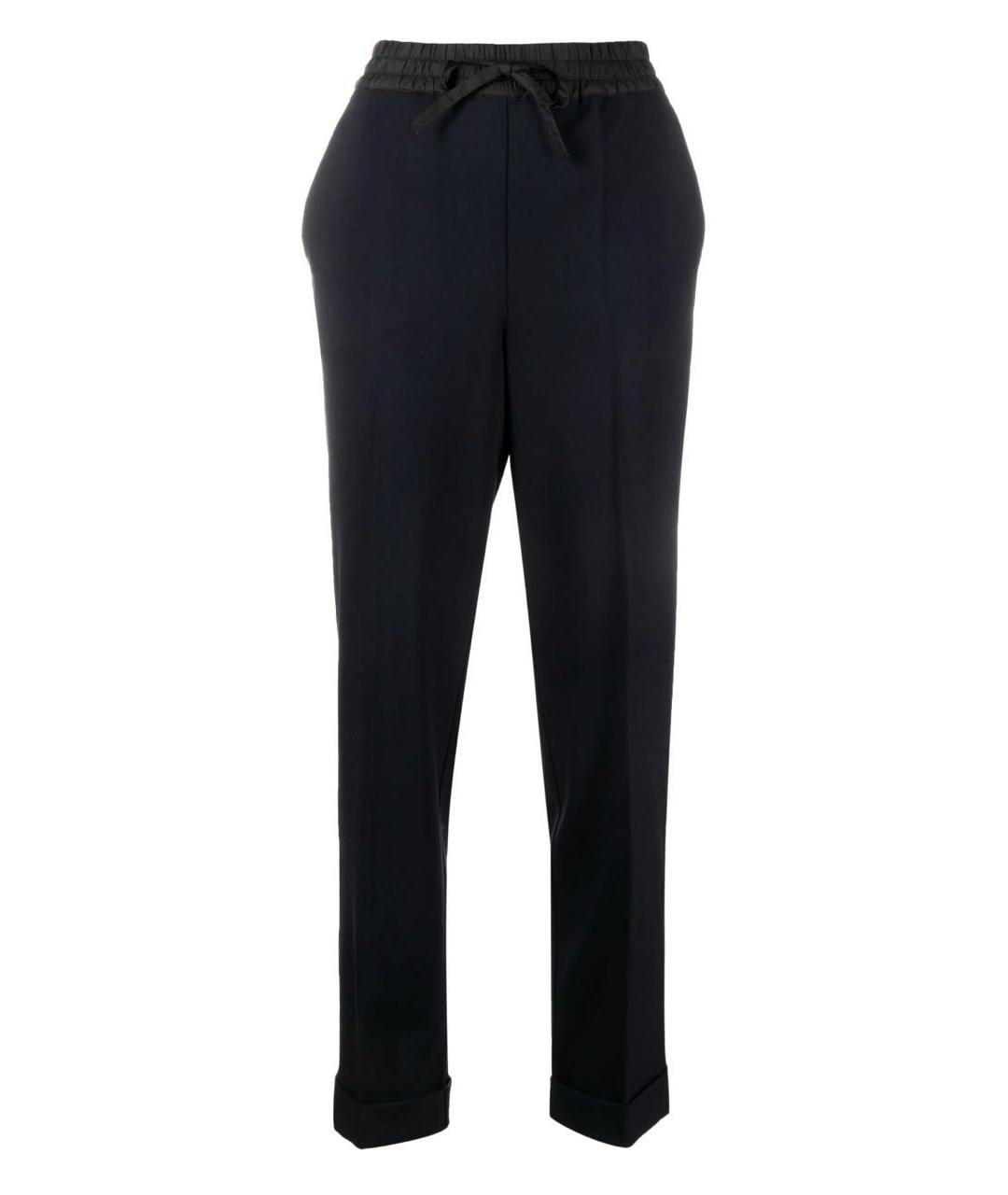 P.A.R.O.S.H. Темно-синие шерстяные прямые брюки, фото 9