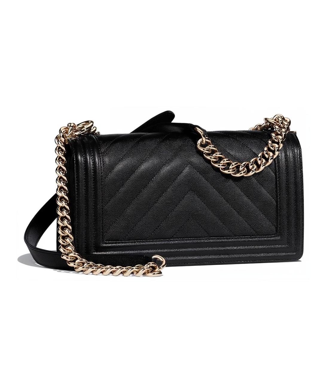 CHANEL Черная кожаная сумка через плечо, фото 2