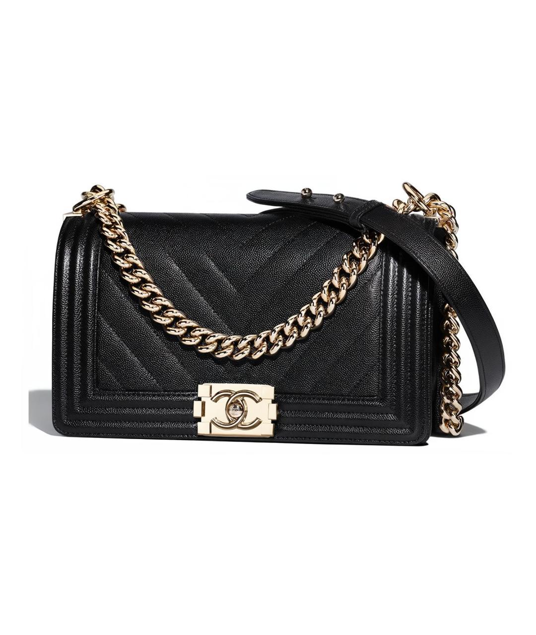 CHANEL Черная кожаная сумка через плечо, фото 4