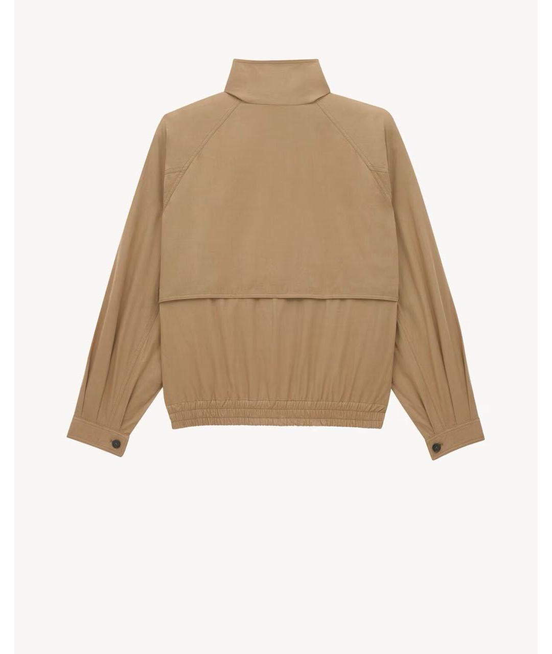 SAINT LAURENT Бежевая хлопковая куртка, фото 3