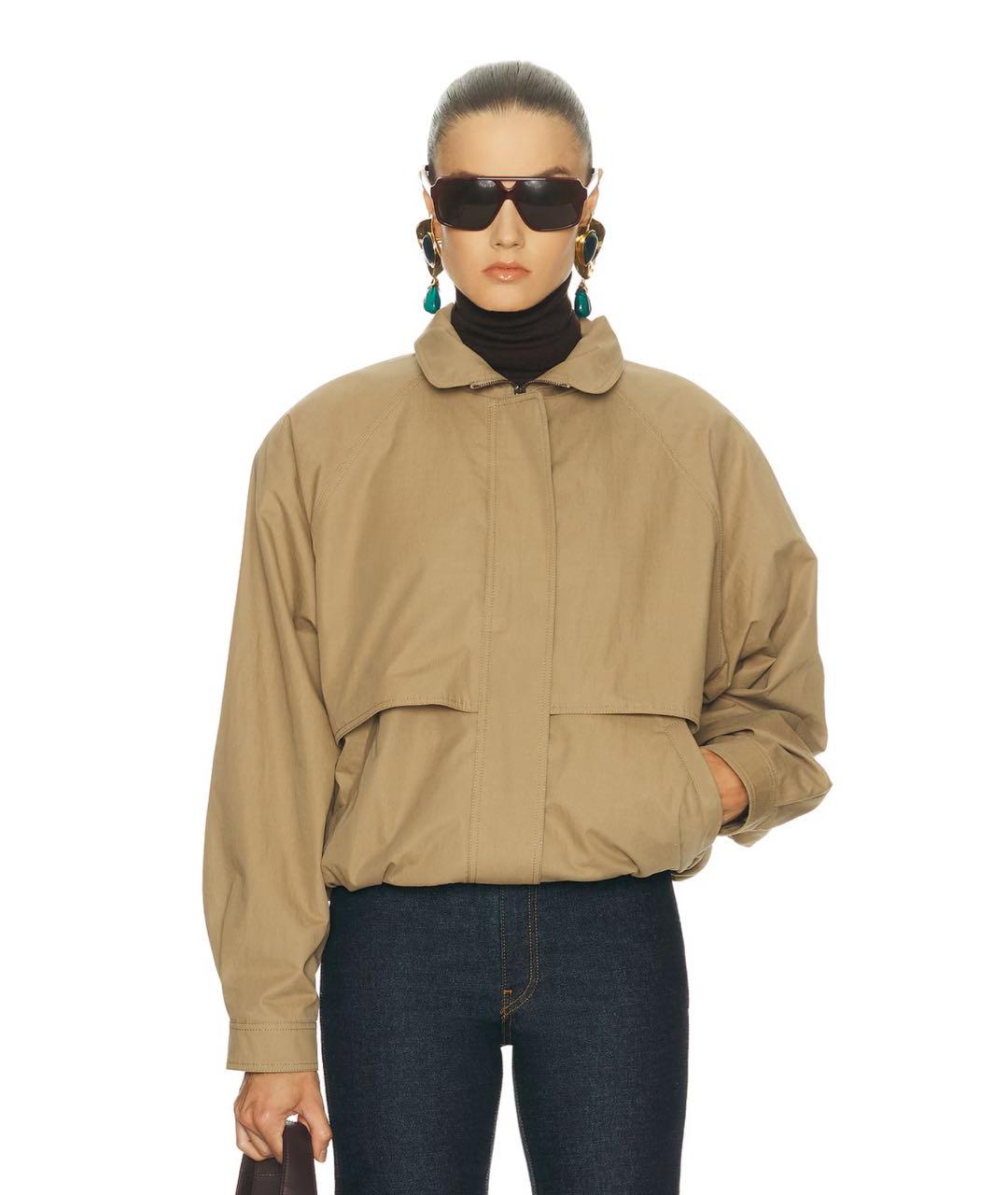 SAINT LAURENT Бежевая хлопковая куртка, фото 5