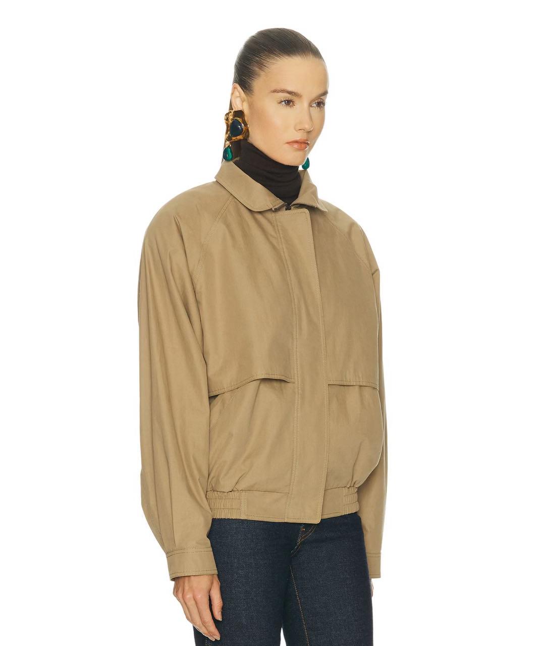 SAINT LAURENT Бежевая хлопковая куртка, фото 7