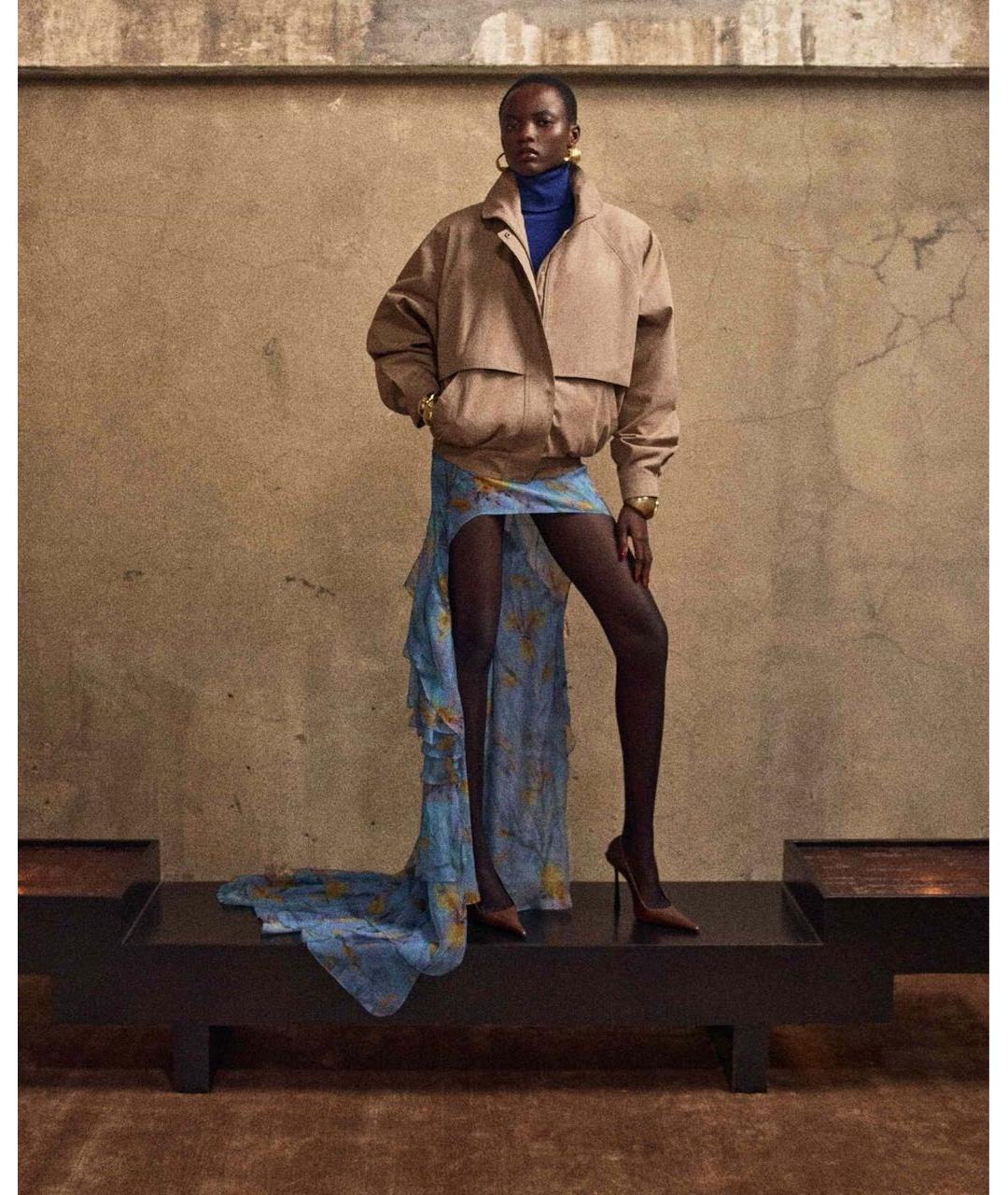 SAINT LAURENT Бежевая хлопковая куртка, фото 2