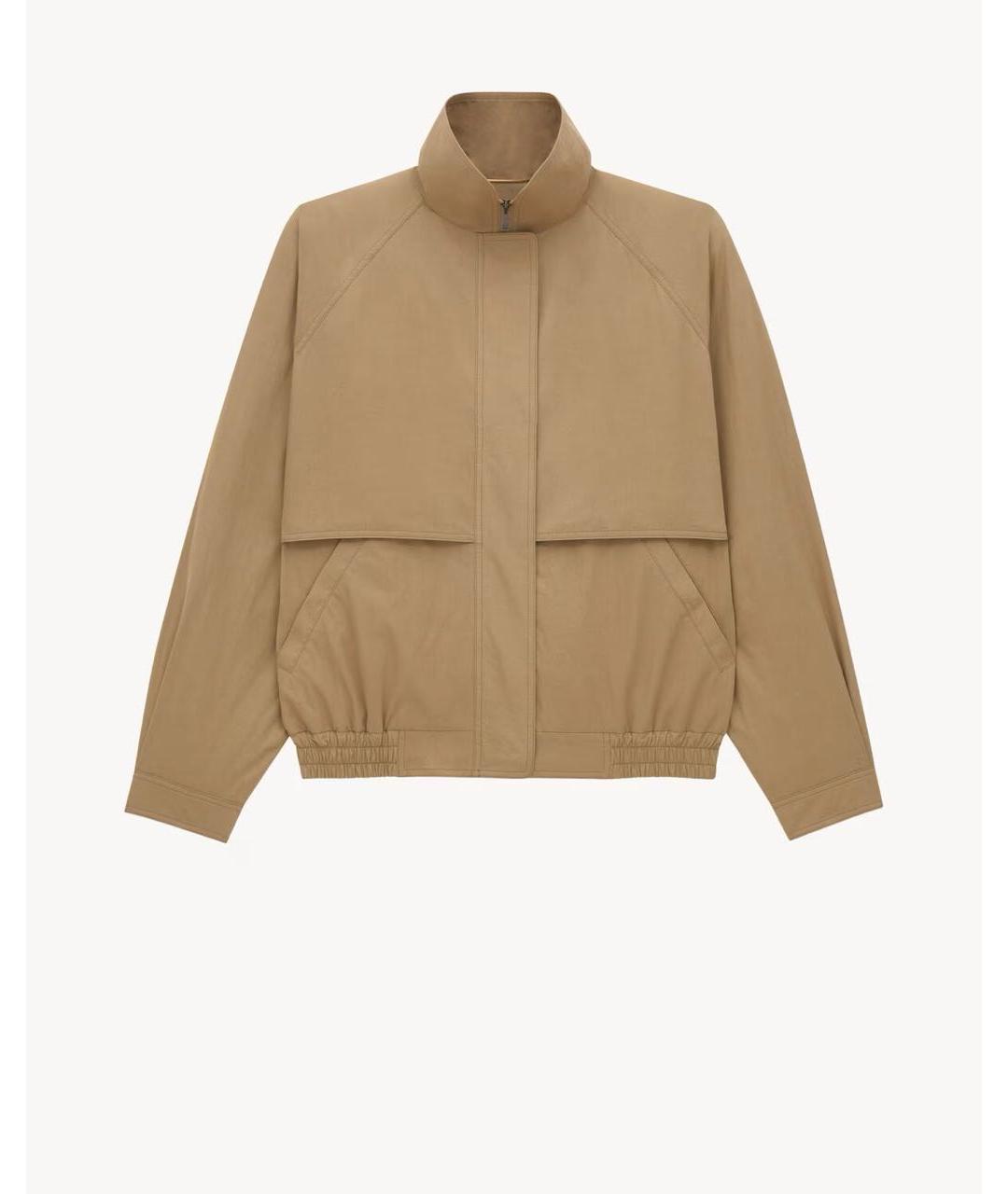 SAINT LAURENT Бежевая хлопковая куртка, фото 8