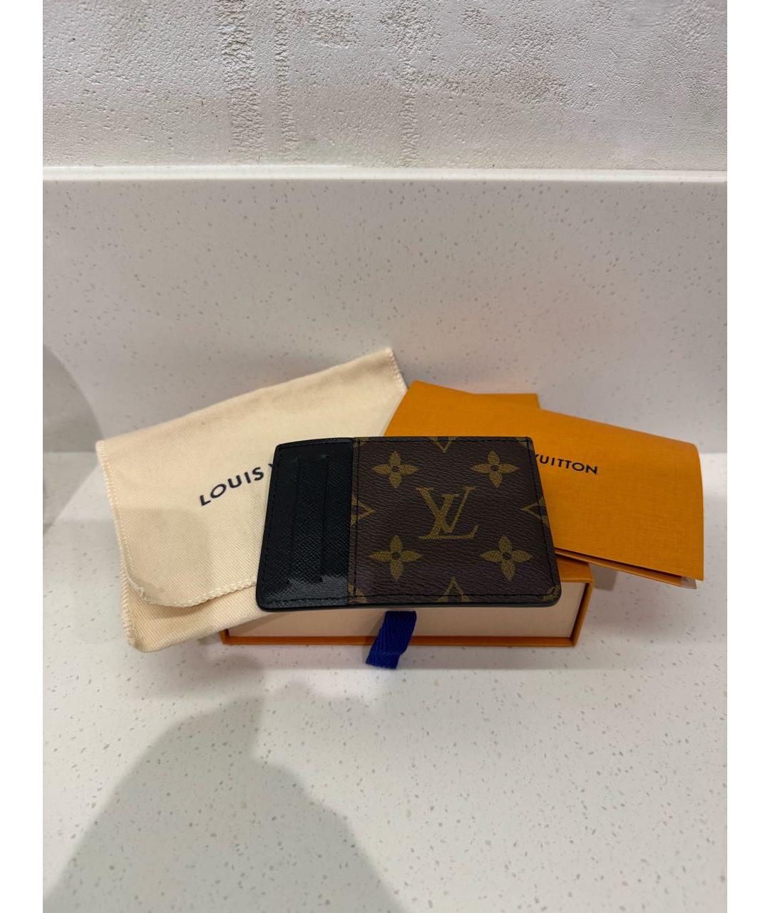 LOUIS VUITTON Коричневый кардхолдер, фото 4