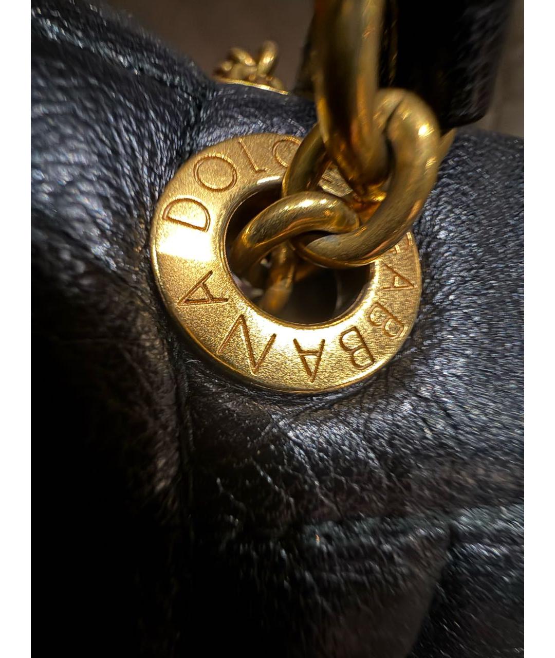 DOLCE&GABBANA Черная кожаная сумка через плечо, фото 8