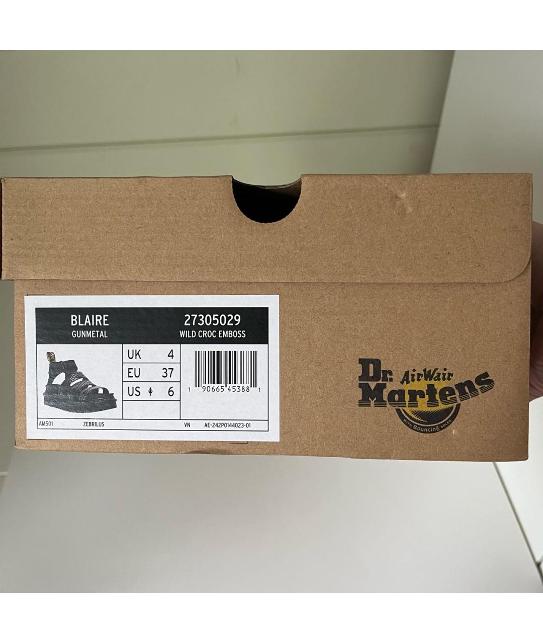 DR. MARTENS Черные кожаные сандалии, фото 8