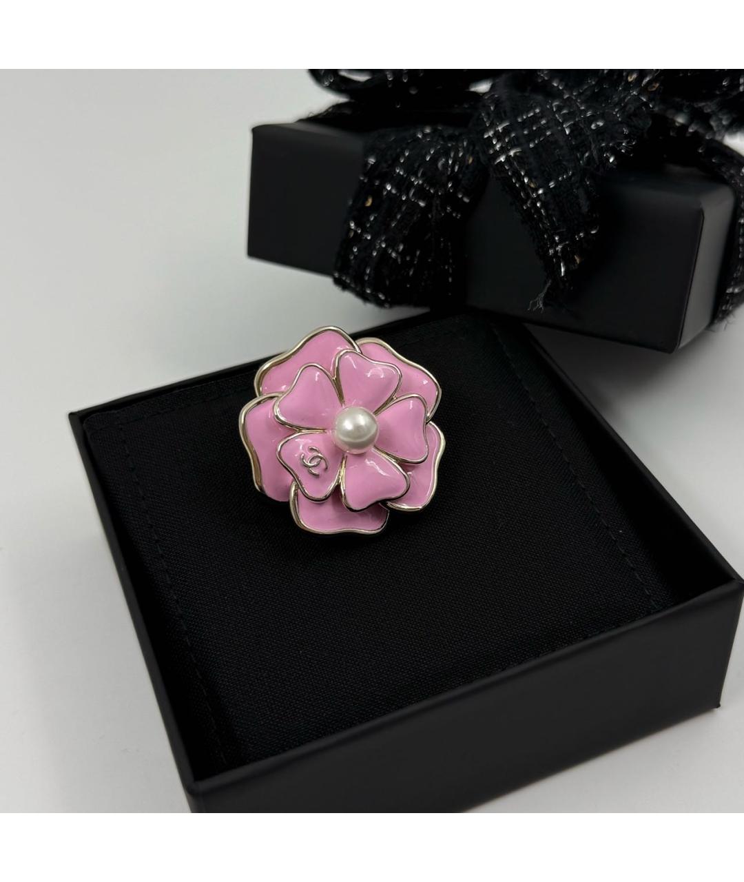 CHANEL Розовая металлическая булавка / брошь, фото 4