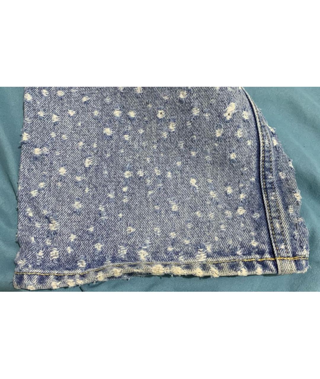 BALENCIAGA Голубые хлопковые прямые джинсы, фото 8