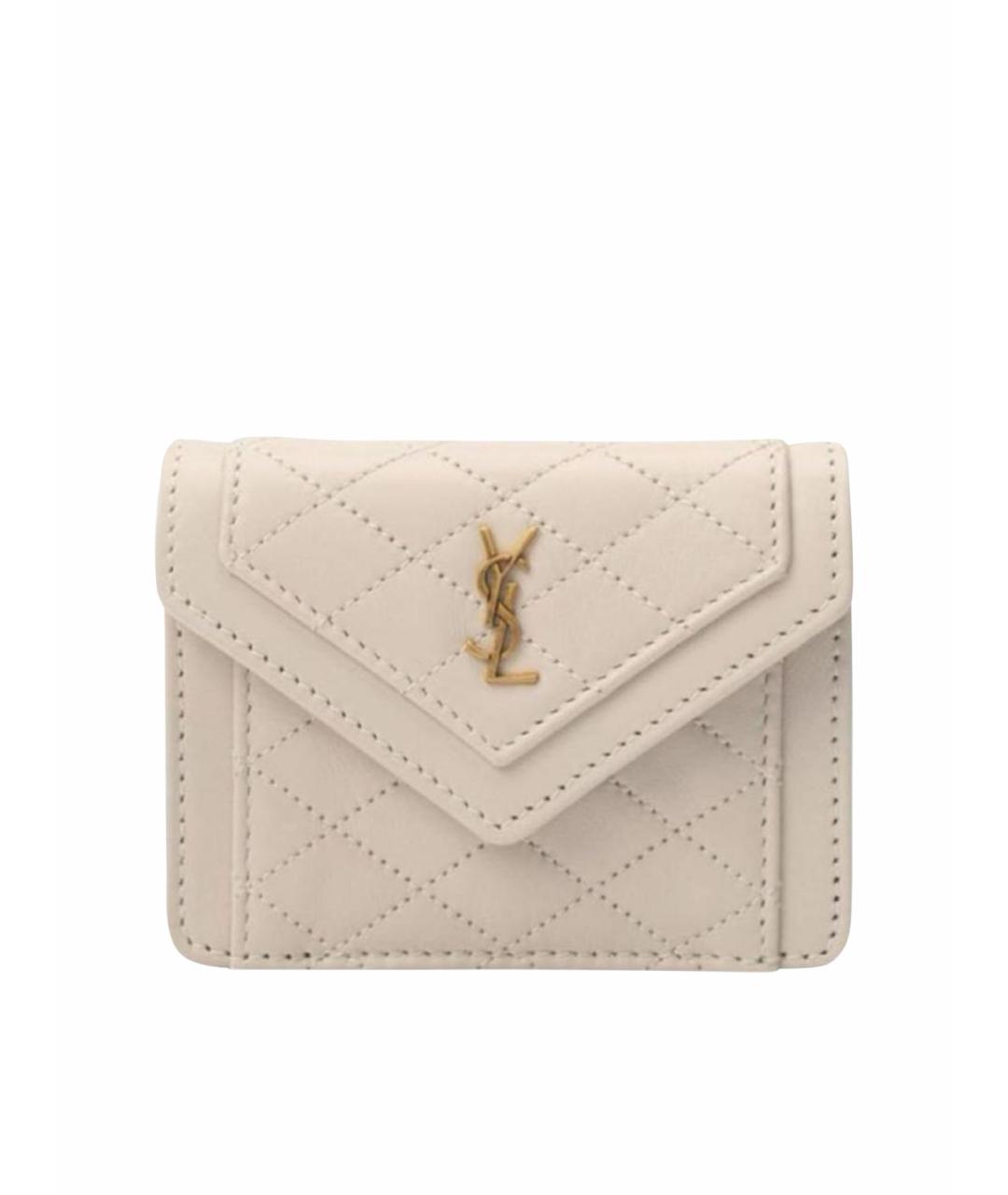 SAINT LAURENT Белая кожаная сумка через плечо, фото 1